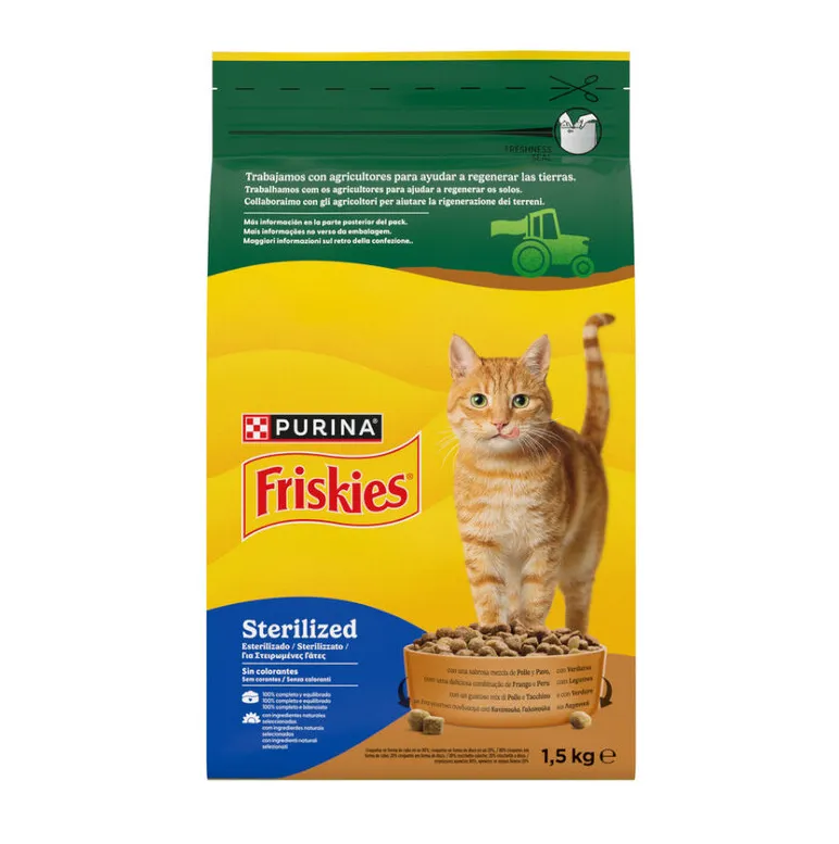 [12461658] Friskies Steril Peru e Legumes Ração Seca para Gato 1,5 kg
