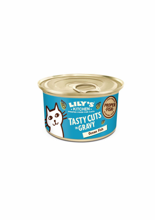 Lily's Kitchen Tasty Cuts Peixe Oceano Húmido (SingleServe) Alimento Húmido para Gato 85 g
