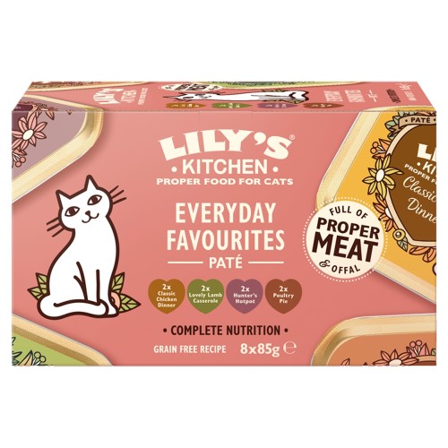 [12583932] LILY'S KITCHEN Smoth Paté Selection (Frango, Borrego, Peru e Pato, Frango e Caça) Húmido (SingleServe) 4(8x85g)