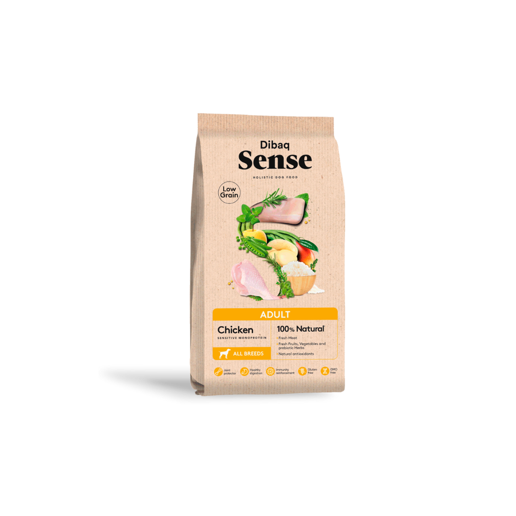 Dibaq Sense Dog Low Grain Adult (Frango) Ração Seca para Cão 12 kg