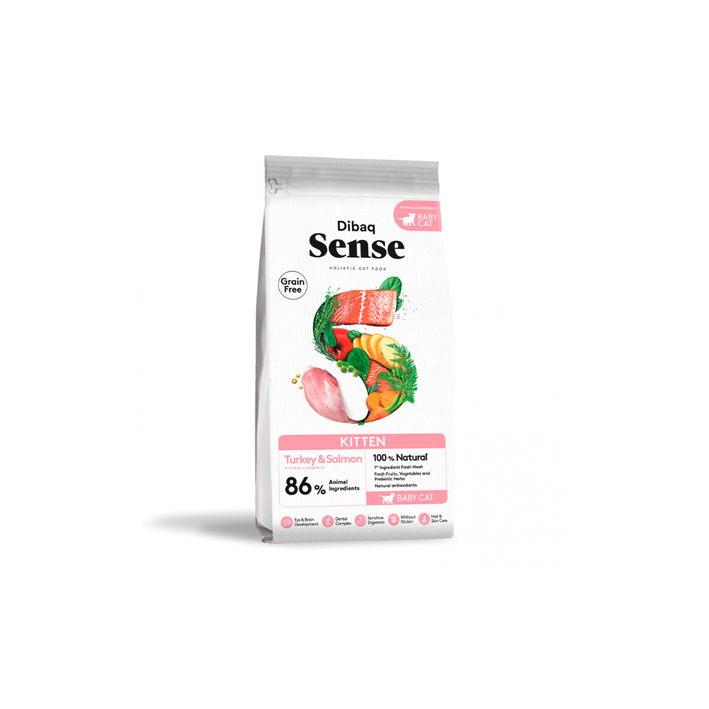 Dibaq Sense Cat Grain Free Kitten (Peru&Salmao) Ração Seca para Gato 6 kg
