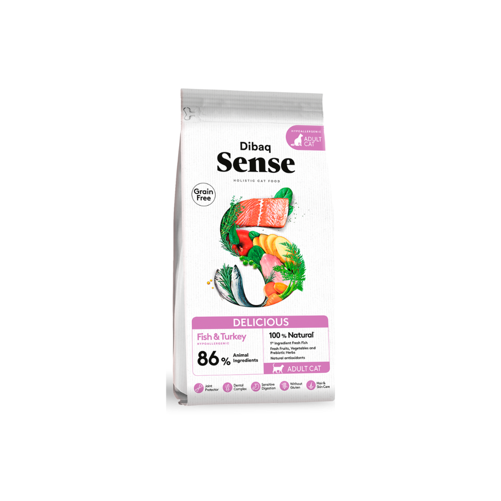 Dibaq Sense Cat Grain Free Delicious Peixe e Peru para Gato 6 kg