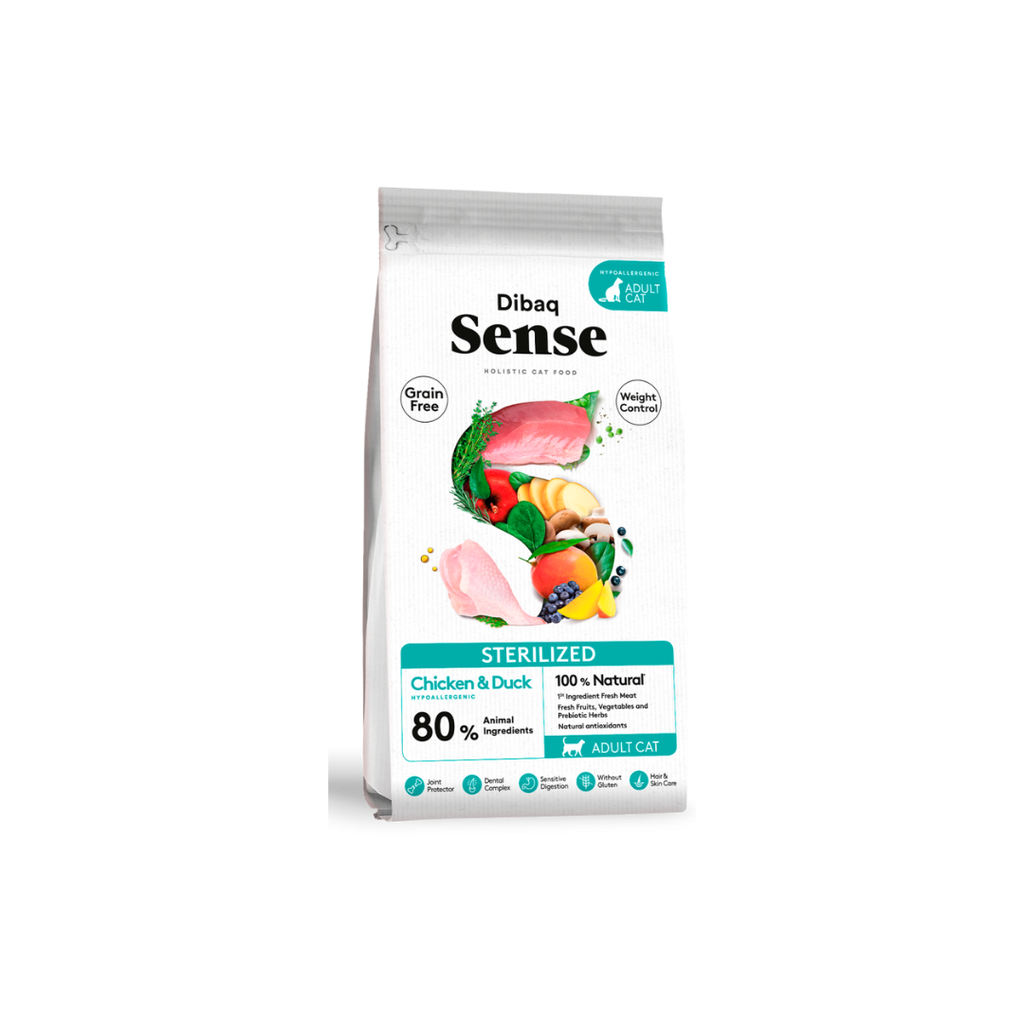 Dibaq Sense Cat Grain Free Sterilized (Frango&Pato) Ração Seca para Gato 6 kg