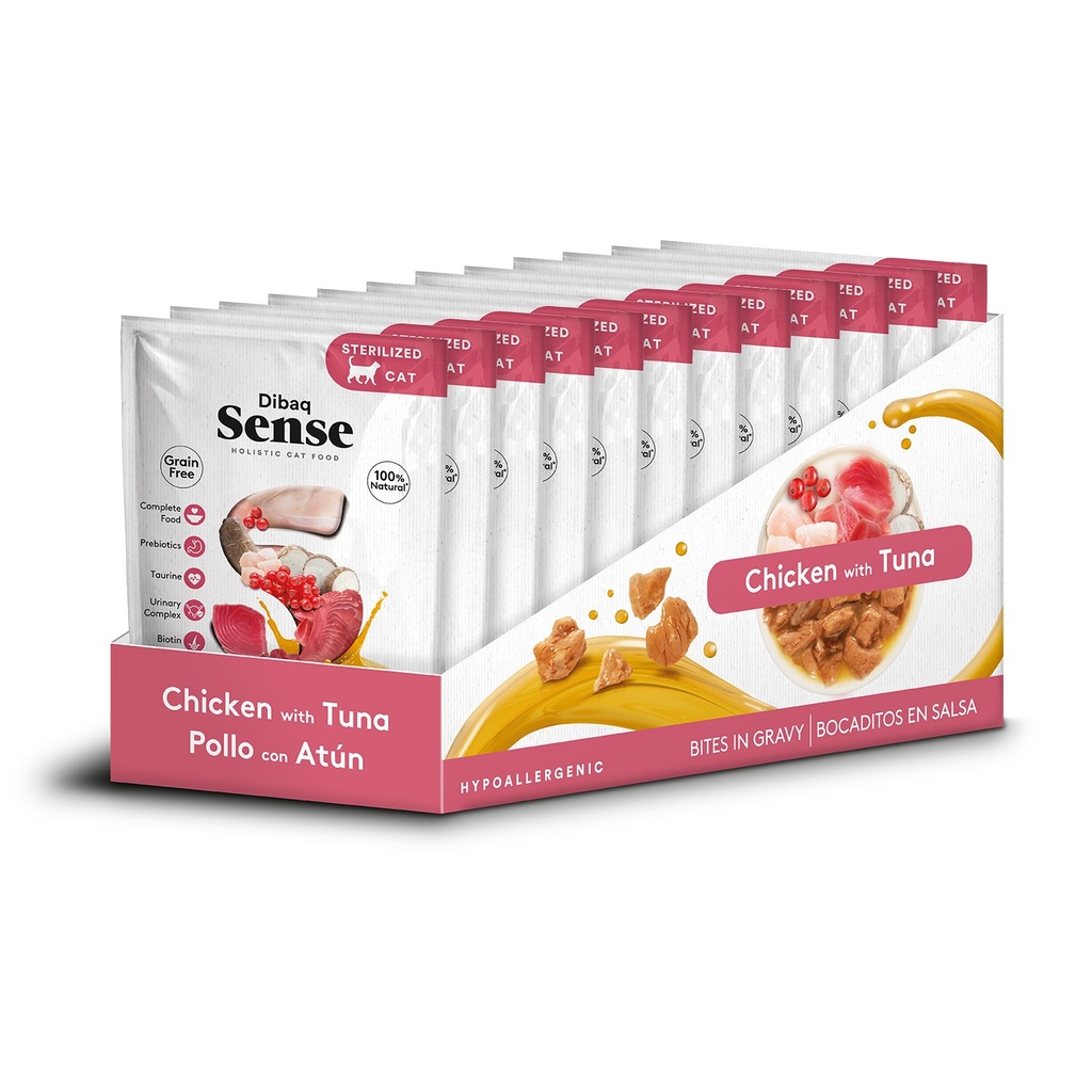 [DS1011360CX] Dibaq Sense CAT BITES FRANGO COM ATUM (bolsitas) 100g