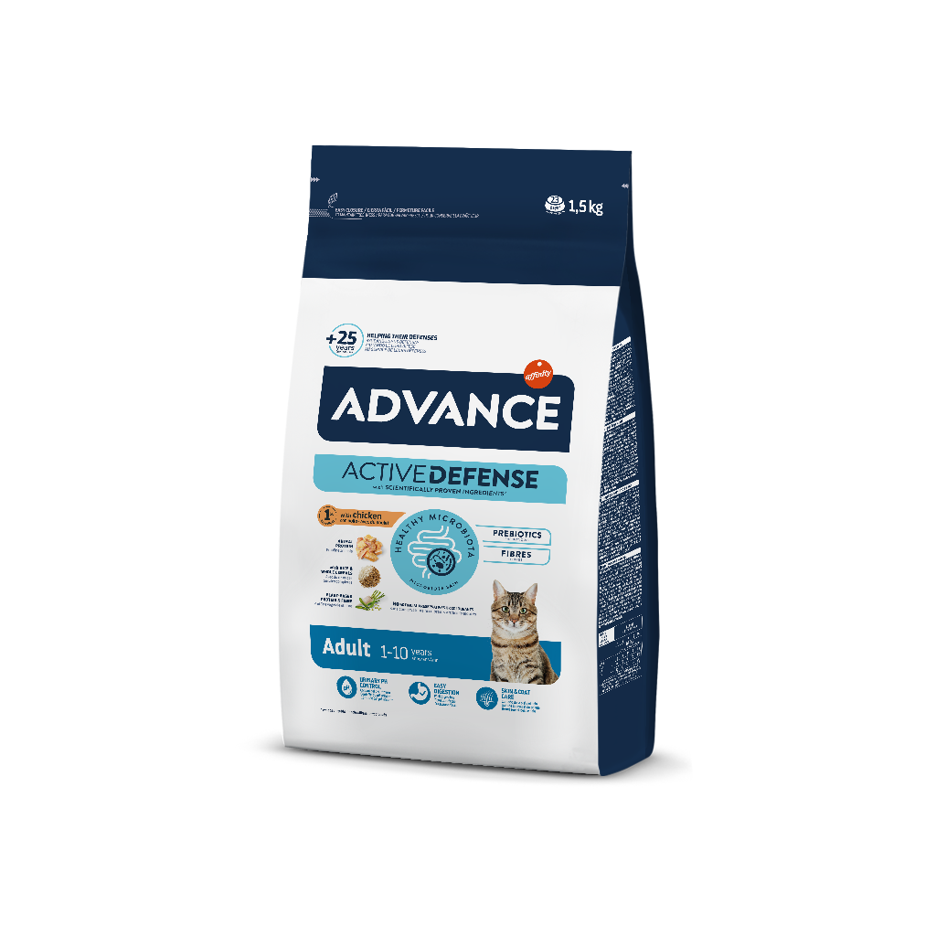 Advance Adulto Frango e Arroz Ração Seca para Gato 1,5 kg