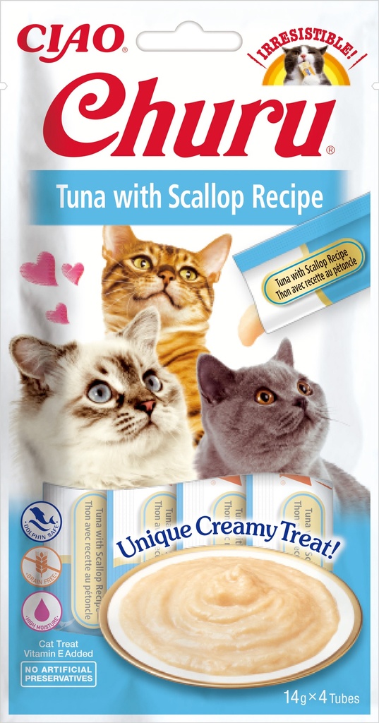CHURU CAT RECEITA DE ATUM COM VIEIRA 4X14GR