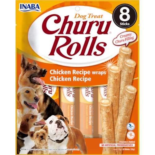 CHURU DOG ROLLS RECEITA DE FRANGO 8X12GR