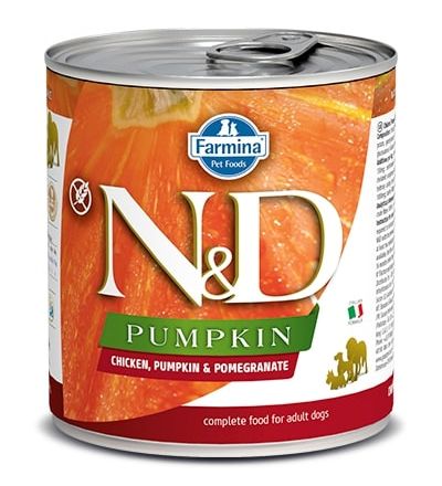 [K2180] N&D PUMPKIN DOG CHICKEN POMEGRANAT ADT LATA 285 GR