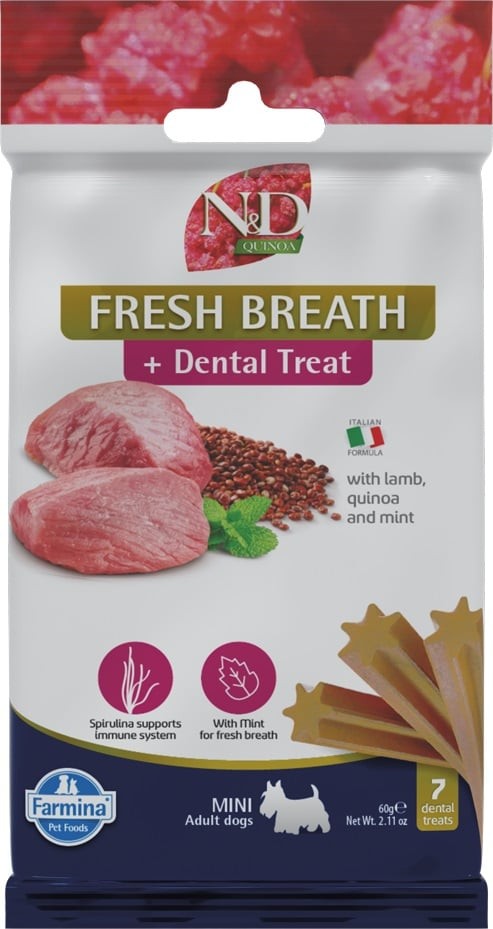 Quinoa Dog Fresh Breathe Bisc Mini Dent Treat Snack para Cão