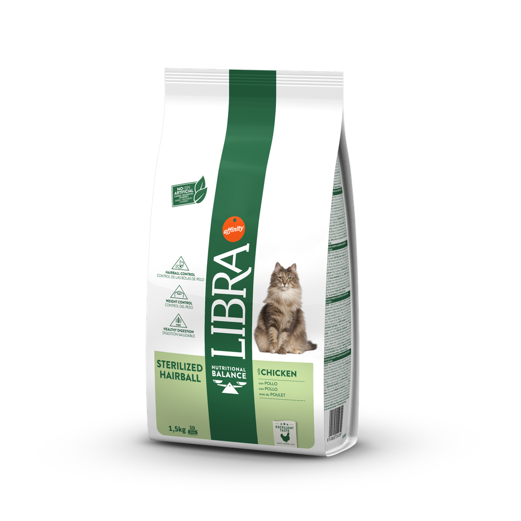 Libra Gato Esterilizado Ração Seca 1,5 kg