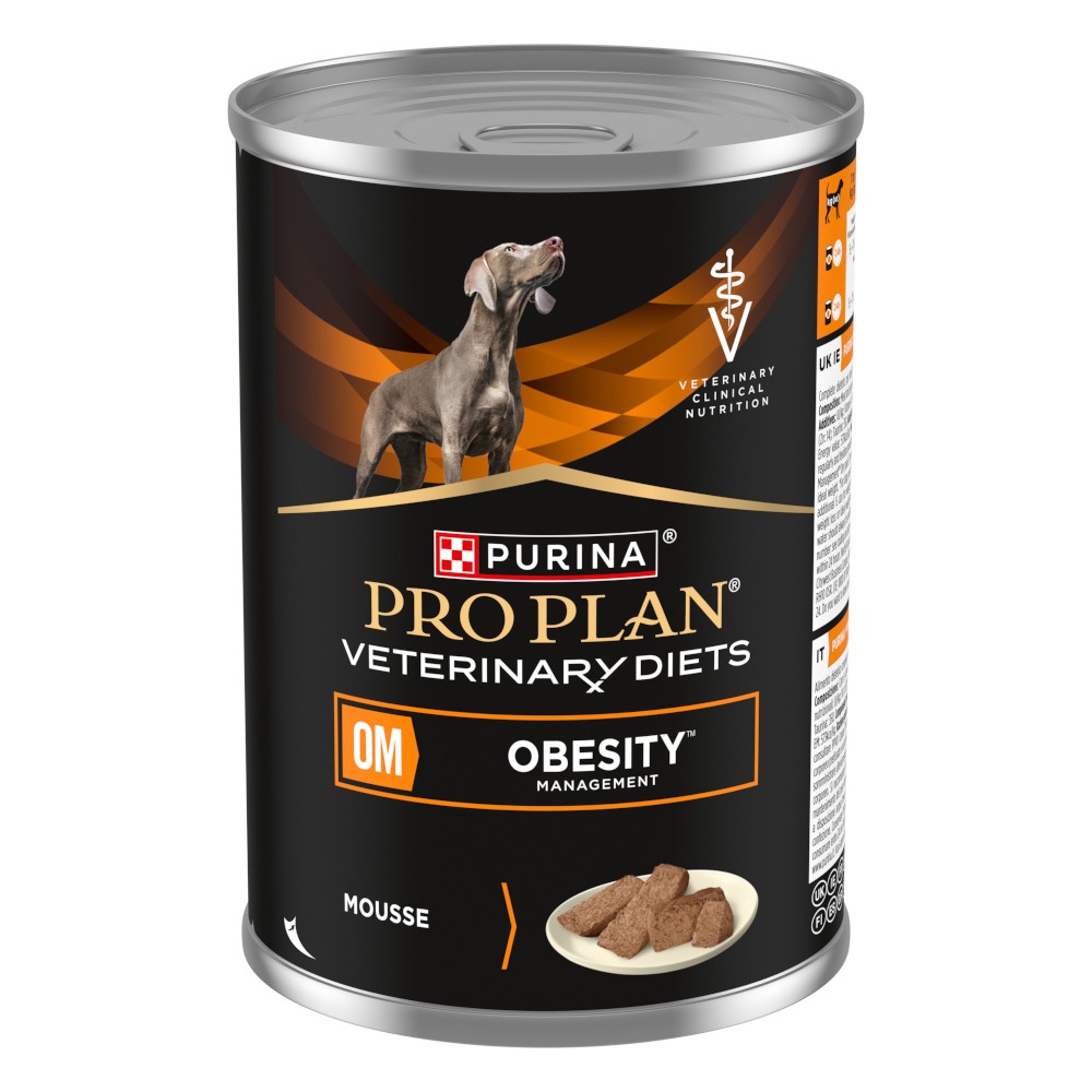 Purina Pro Plan Veterinary Diets Canine OM Mousse N1 Xe para Cão 400 g