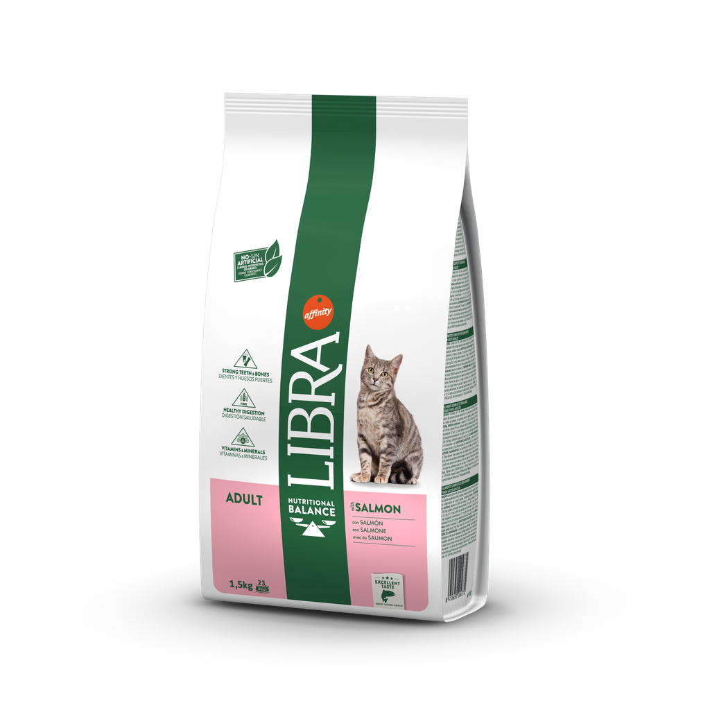 Libra Gato Adult Salmao Ração Seca 1,5 kg