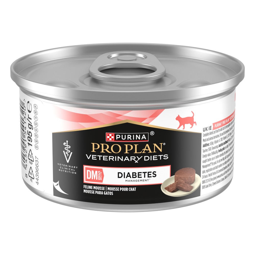 Purina Pro Plan Veterinary Diets Feline DM ST/OX Diabetes Management Mousse para Gato 195 g