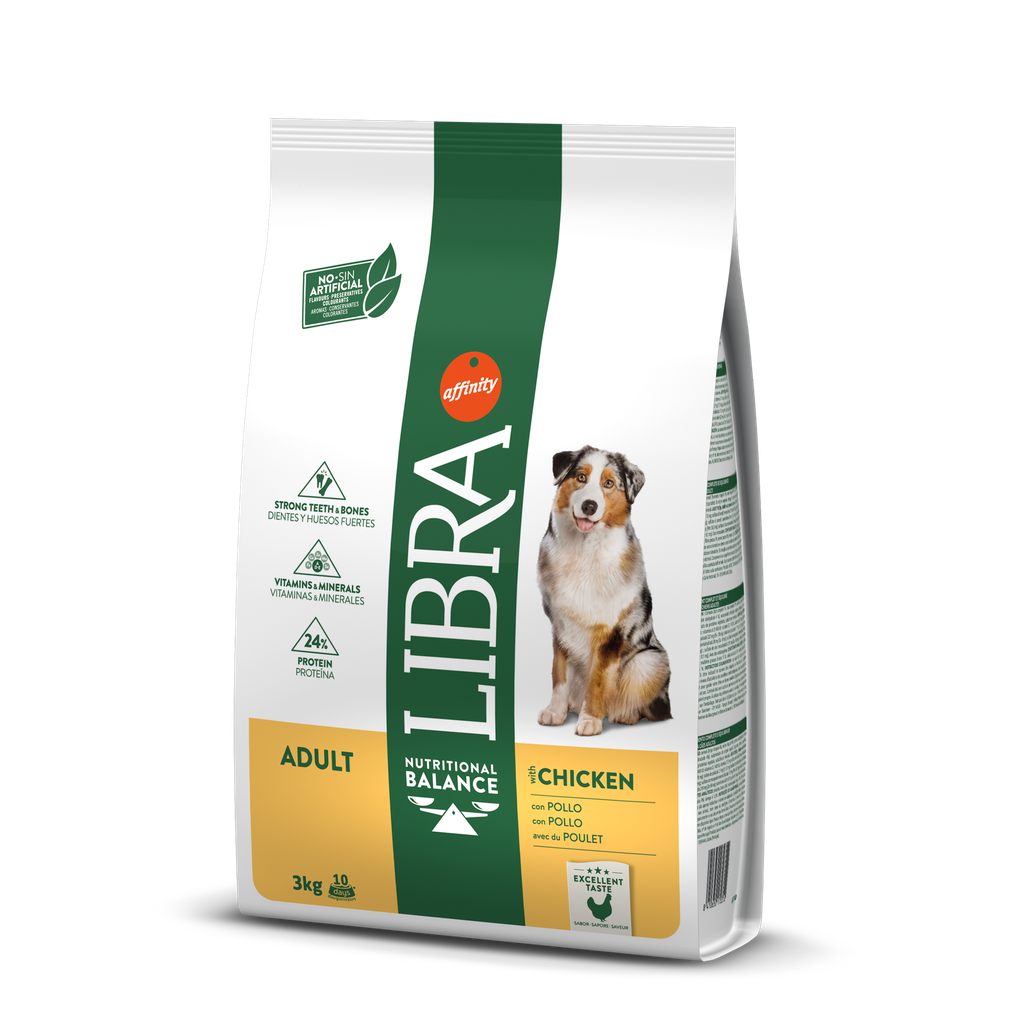 Libra Ração para Cães Adult Frango Ração Seca para Cão 3 kg