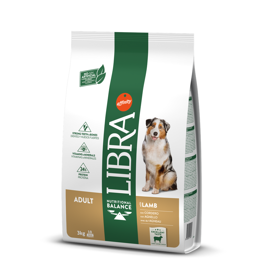 Libra Cão Adult Cordeiro Ração Seca 3 kg