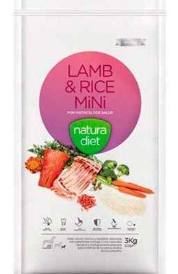 Natura Diet Lamb & Rice Mini Ração Seca para Cão 3 kg