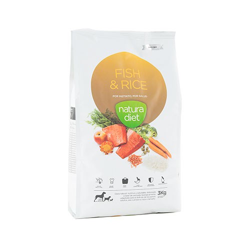 Natura Diet Fish & Rice Ração Seca para Cão 12 kg