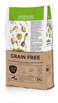 Natura Diet Grain Free Chicken & Vegs Ração Seca para Cão 3 kg