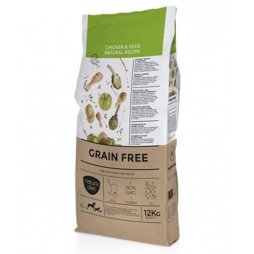 Natura Diet Grain Free Chicken & Vegs Ração Seca para Cão 12 kg
