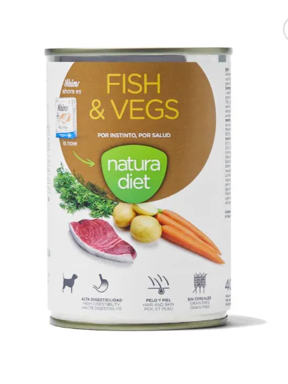 Natura Diet Dog Fish & Vegs Alimento Húmido para Cão 400 g