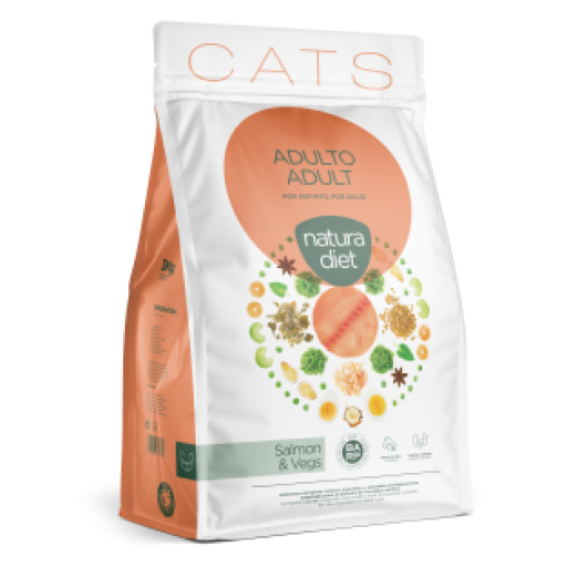 Natura Diet Cat Adult Salmon Ração Seca para Gato 400 g