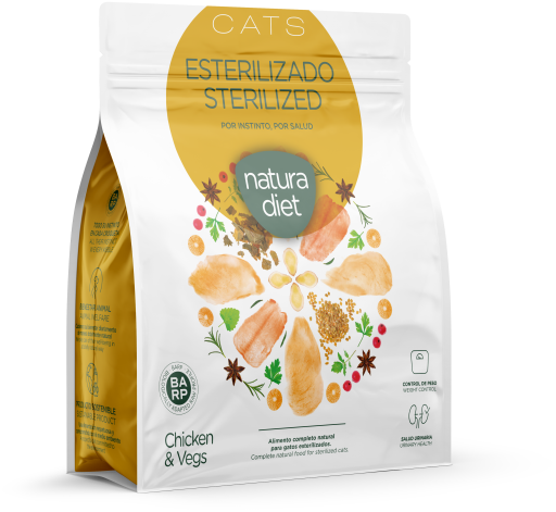 Natura Diet Cat Sterilized Chicken Ração Seca para Gato 400 g