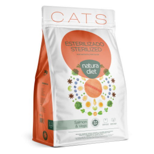 Natura Diet Cat Sterilized Salmon Ração Seca para Gato 400 g