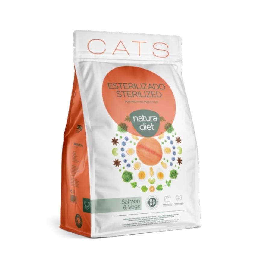 Natura Diet Cat Sterilized Salmon Ração Seca para Gato 3 kg