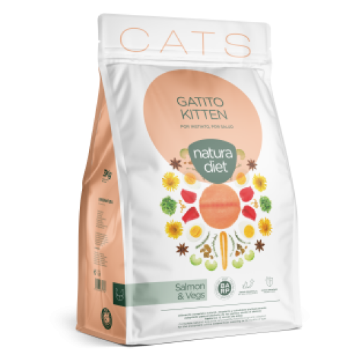 Natura Diet Cat Kitten Salmon Ração Seca para Gato 1,5 kg