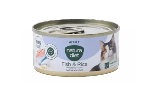 [DN-10413] NATURA DIET CAT PATÉ ADULT FISH & RICE 85G - CX 24 UN