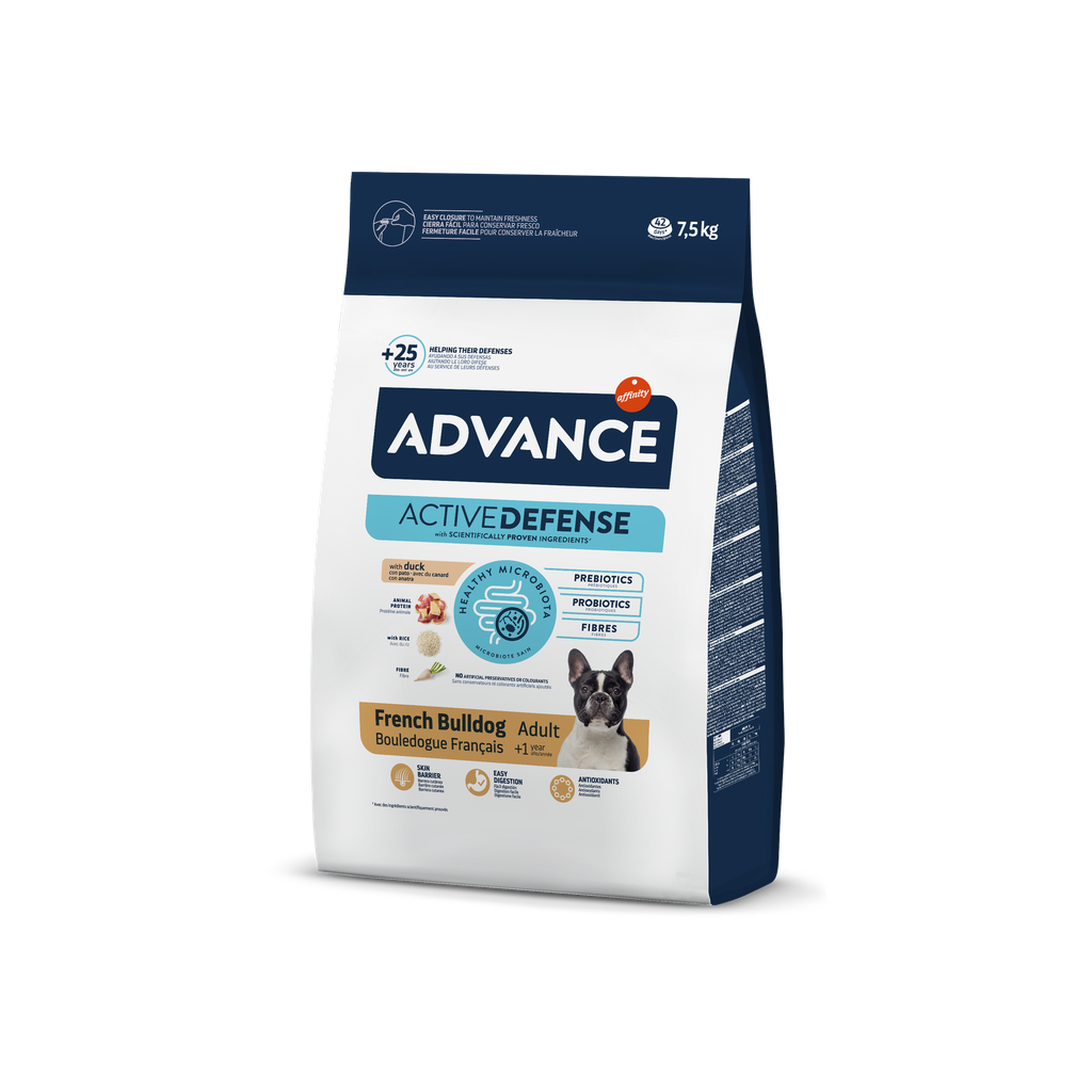 [10007922] Advance Dog French Bulldog Pato e Arroz 7,5 kg