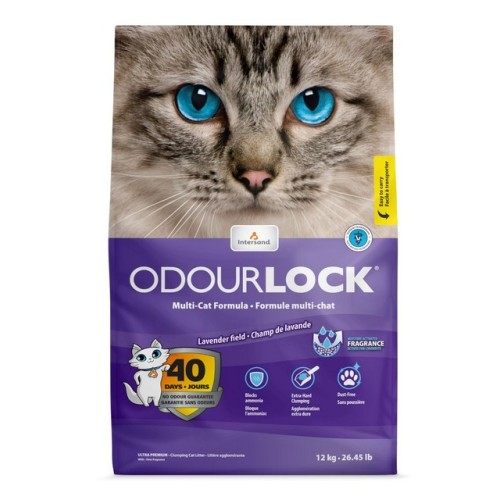 [CA3000430] LITTER ULTRA-AGLOMERANTE P/ GATOS ODOURLOCK LAVENDER FIELD 12 KG