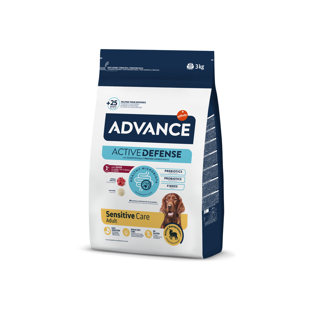 Advance Sensitive Lamb & Rice Ração Seca para Cão 3 kg