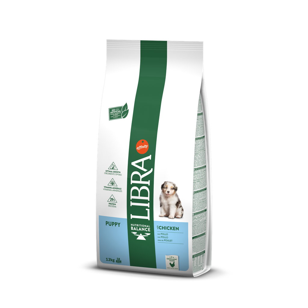 Libra Cão (Puppy) Junior Frango Ração Seca 12 kg