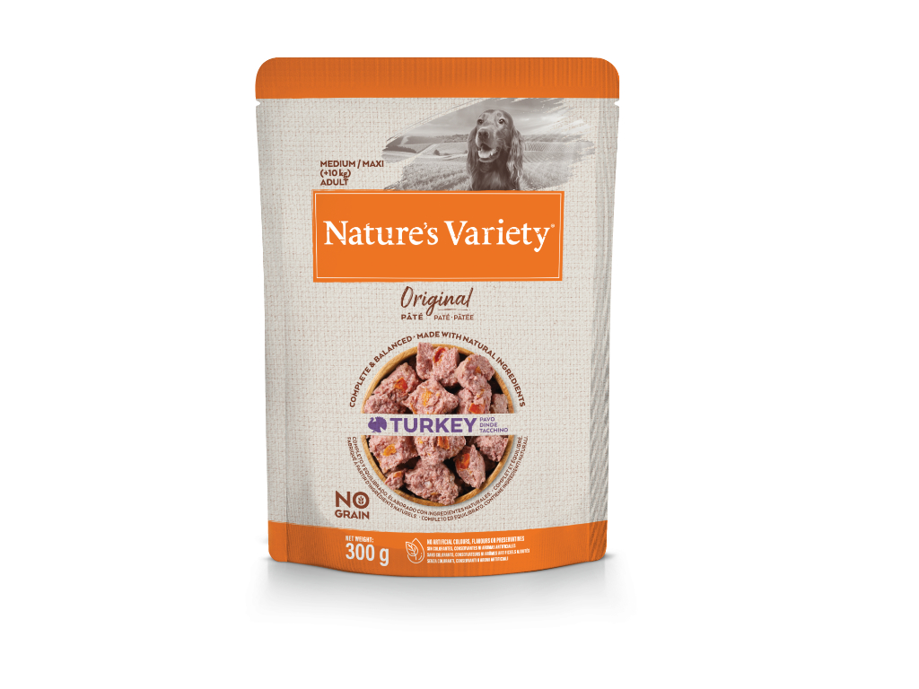 Nature's Variety Dog Wet Original No Grain Medium Peru Pat Alimento Húmido para Cão 300 g