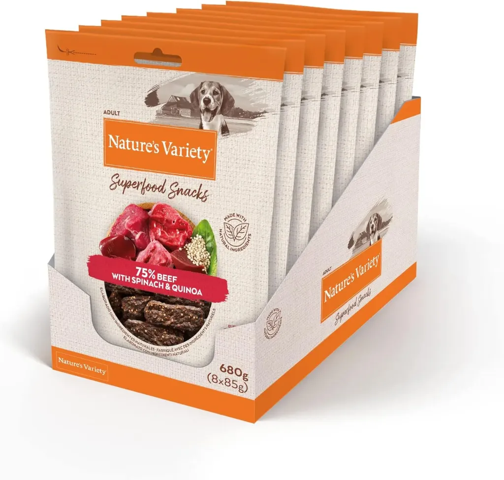 [10010745] NV DOG SUPERFOOD SNACKS BEEF (8X 85 GR)