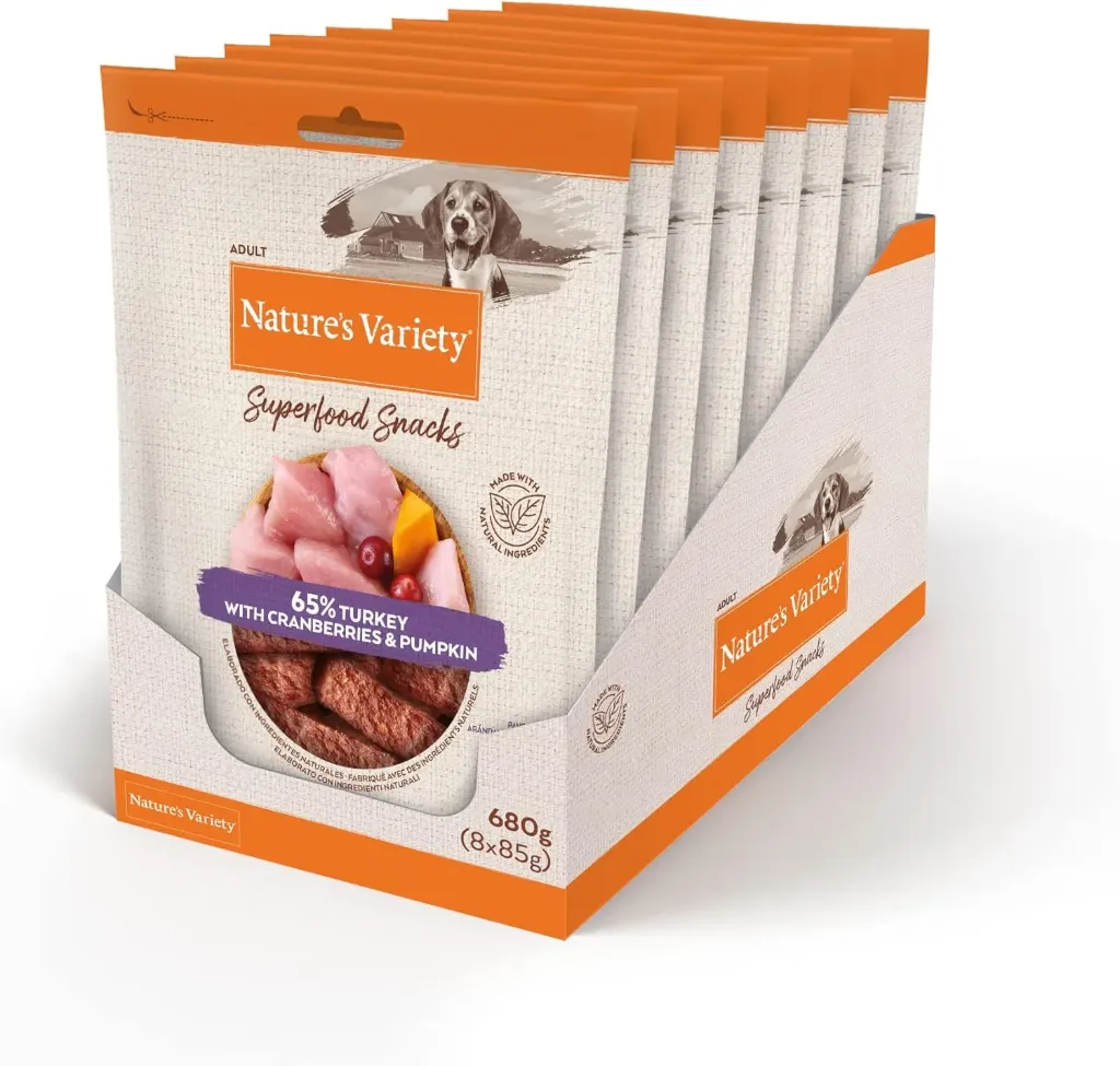 Nature's Variety Dog Superfood Snacks Turkey para Cão 85 g