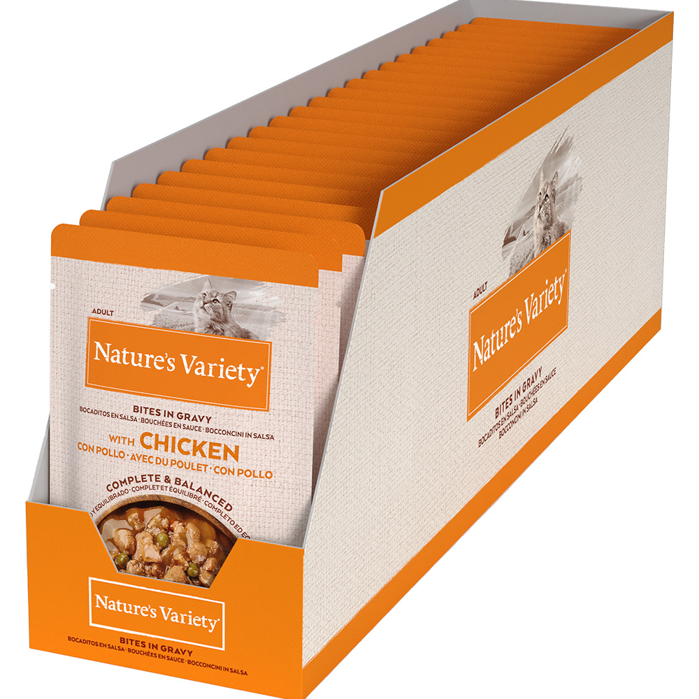 Nature's Variety Cat Wet Original Ped em Molho Frango Alimento Húmido para Gato 85 g
