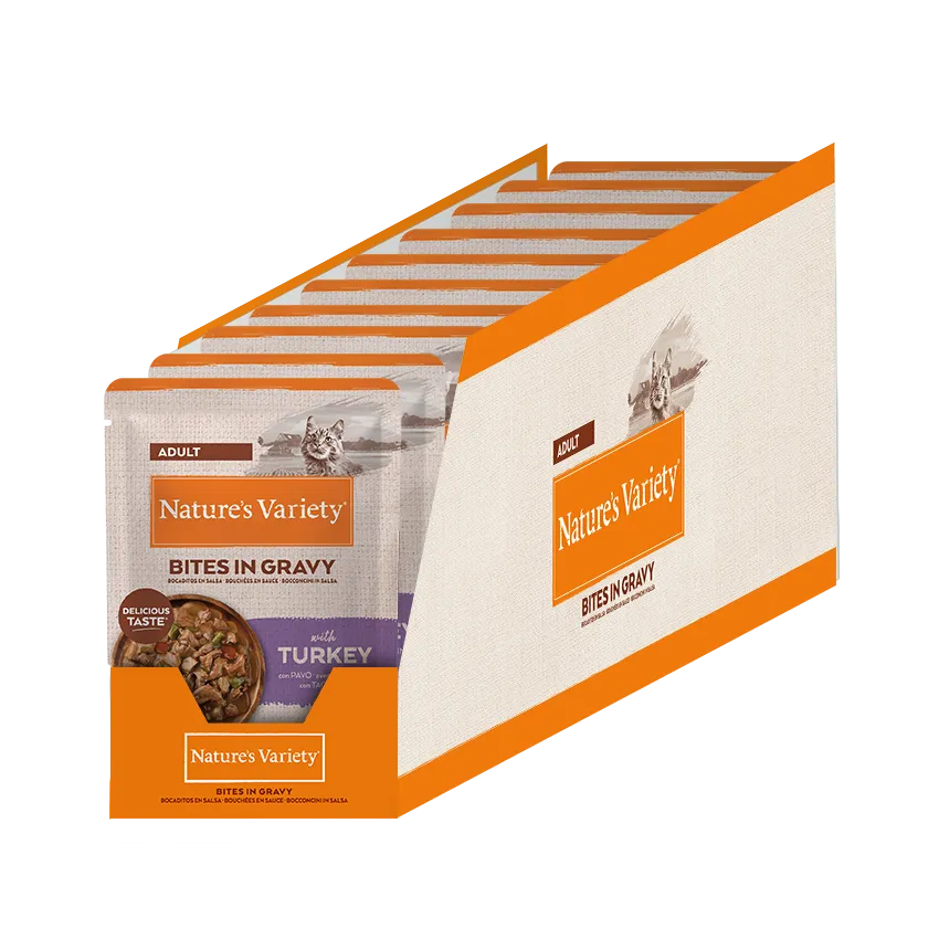 Nature's Variety Cat Wet Original Ped em Molho Peru Alimento Húmido para Gato 85 g