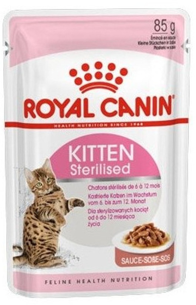 Royal Canin Kitten Sterilised (molho) Humido Gato Alimento Húmido 85 g