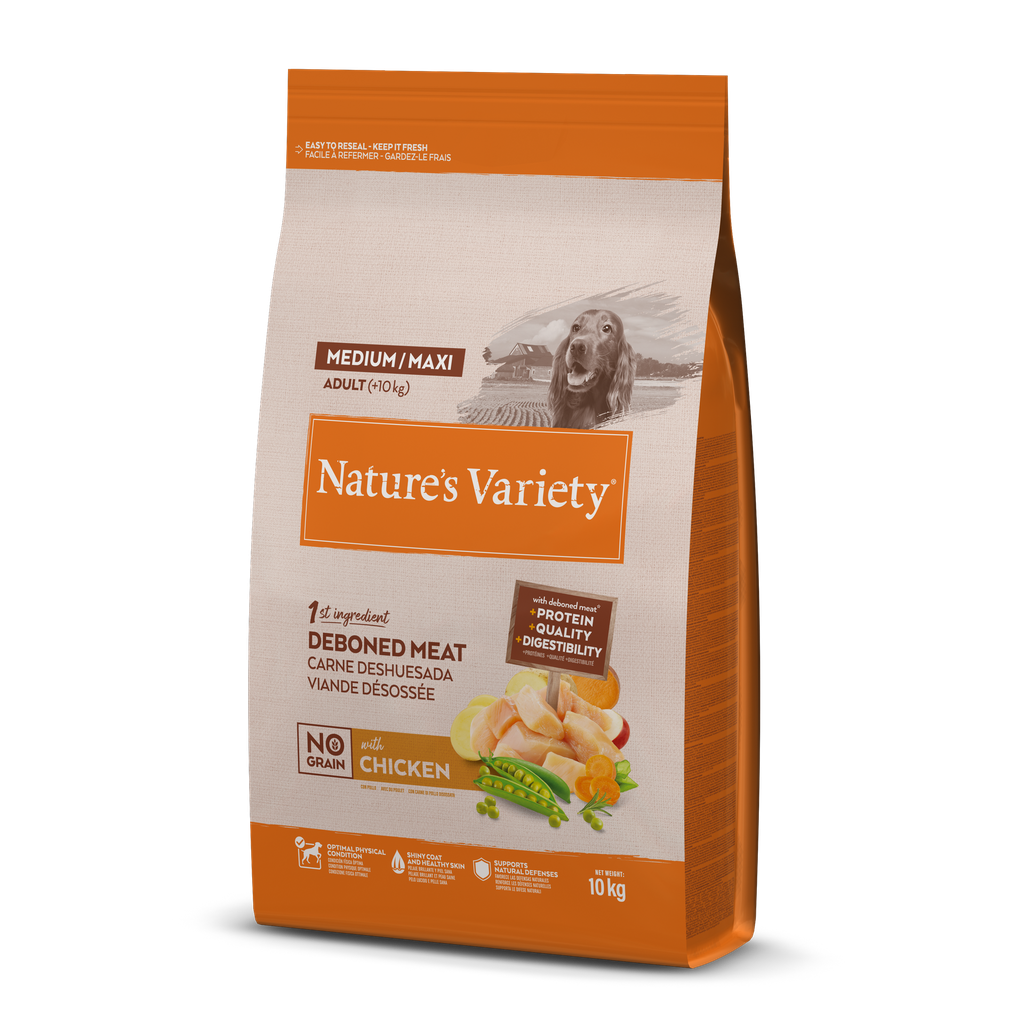 Nature's Variety Original No Grain Medium/Maxi Adult Frango para Cão 10 kg