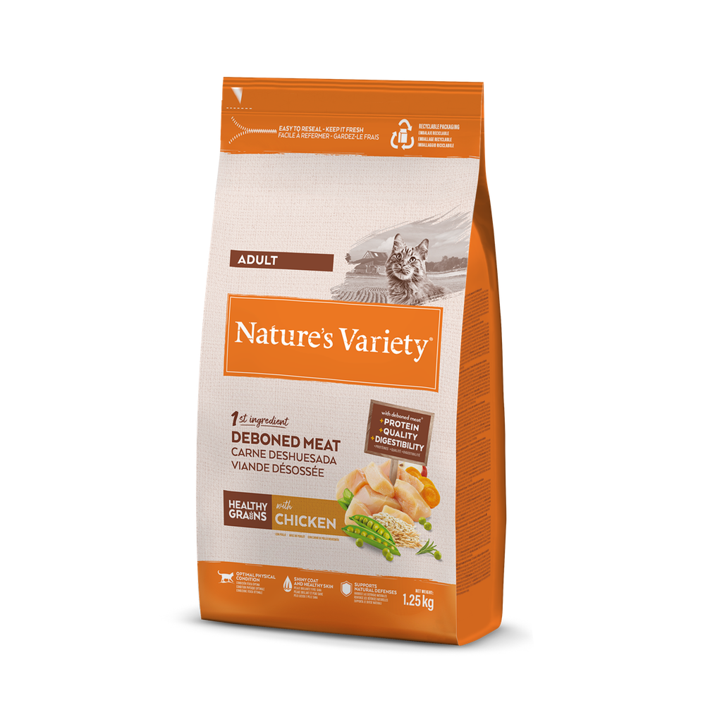 Nature's Variety Cat Grain Adult Chicken Ração Seca para Gato 1,25 kg