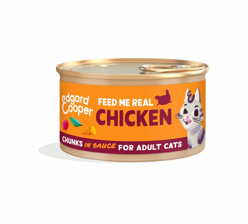 Edgard & Cooper Adult Chunks Chicken Ração Seca para Gato 85 g