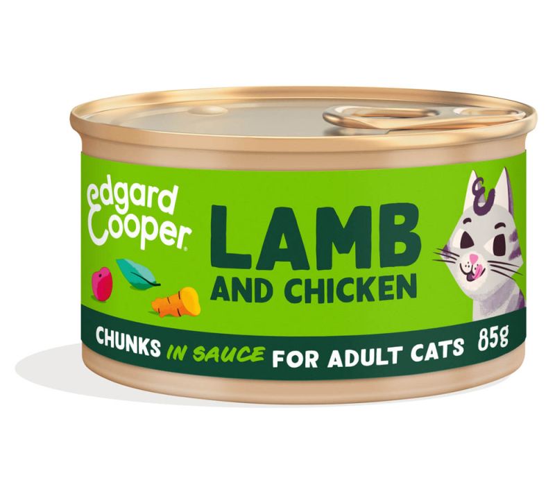 Edgard & Cooper Adult Chunks Lamb/Chicken Ração Seca para Gato 85 g