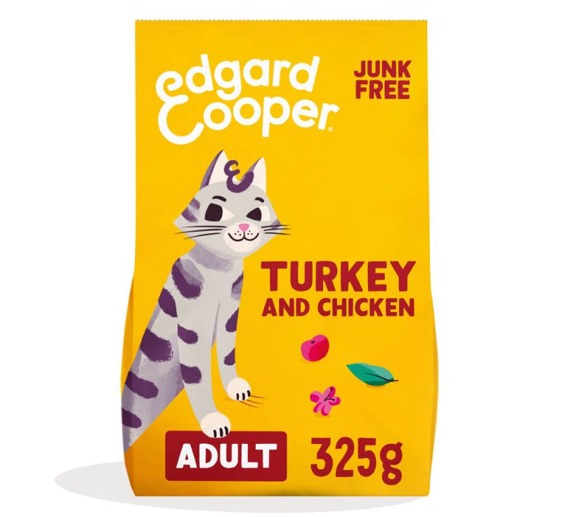Edgard & Cooper Adult Dry Turkey/Chicken Ração Seca para Gato 325 g