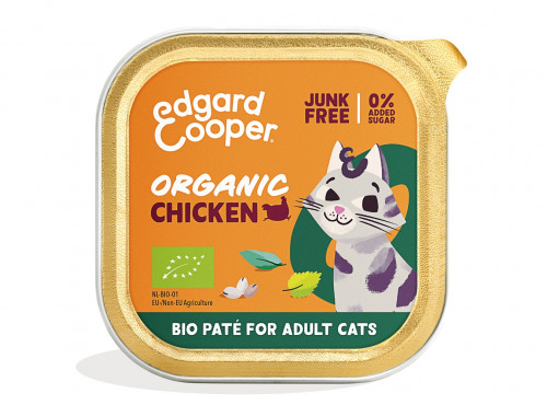 Edgard & Cooper Adult Pate Org Chicken para Gato 85 g