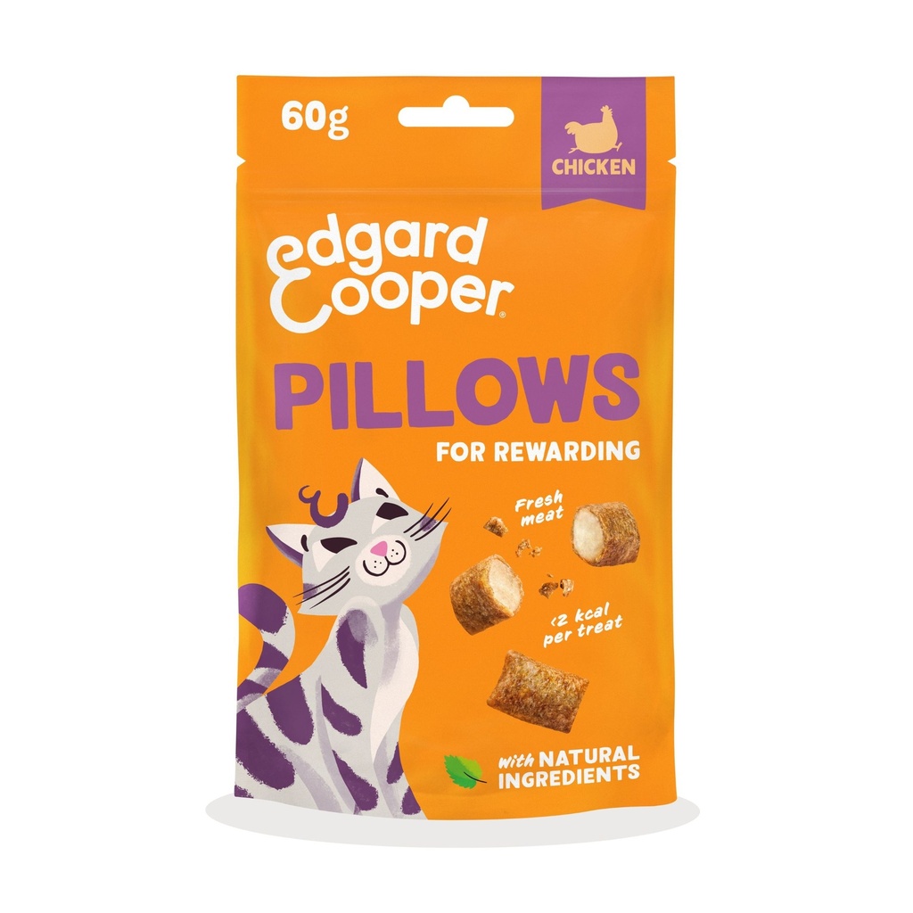 Edgard & Cooper Adult Pillows Turkey Snack para Gato 60 g