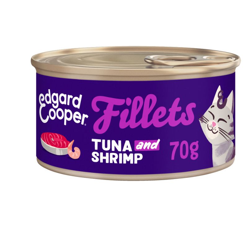 Edgard & Cooper Fillets Tuna/Shrimp Ração Seca para Gato 70 g