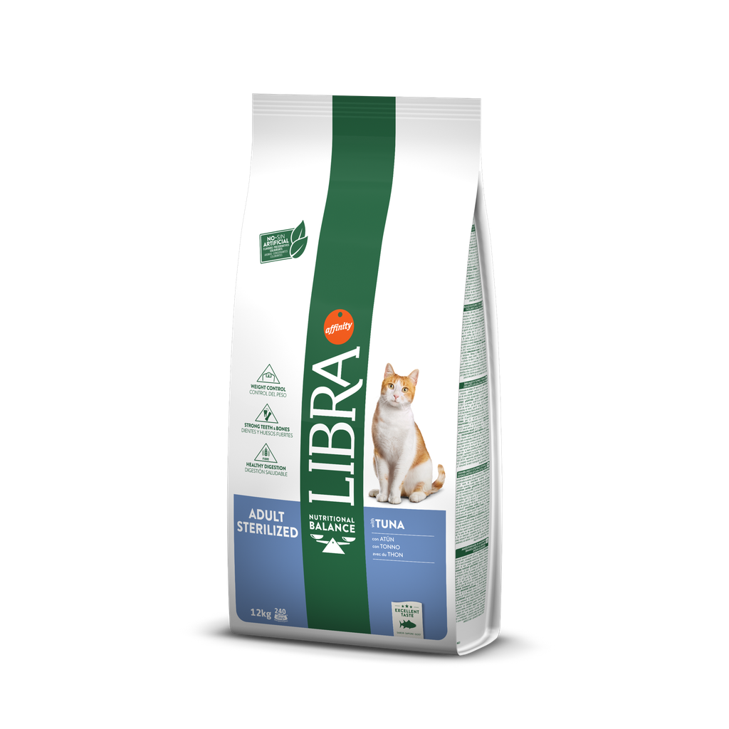 Libra Gato Esterilizado Atum Ração Seca 12 kg