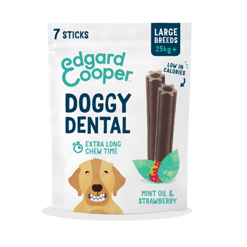 Edgard & Cooper Adult Dental Strawberry Large para Cão